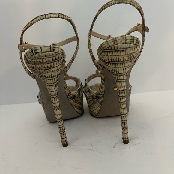 Sergio Rossi embossed snake platform sandal - Picture 4 of 5